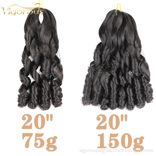 Vigorous wholesale display loose wave african hair braids synthetic braiding hair loc spiral curl hair extension bundle